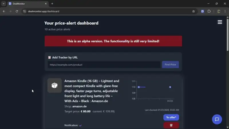DealMonitor Extension Demo